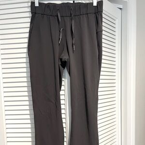 Lululemon On The Fly gray pants size 4. Great condition. No stains.